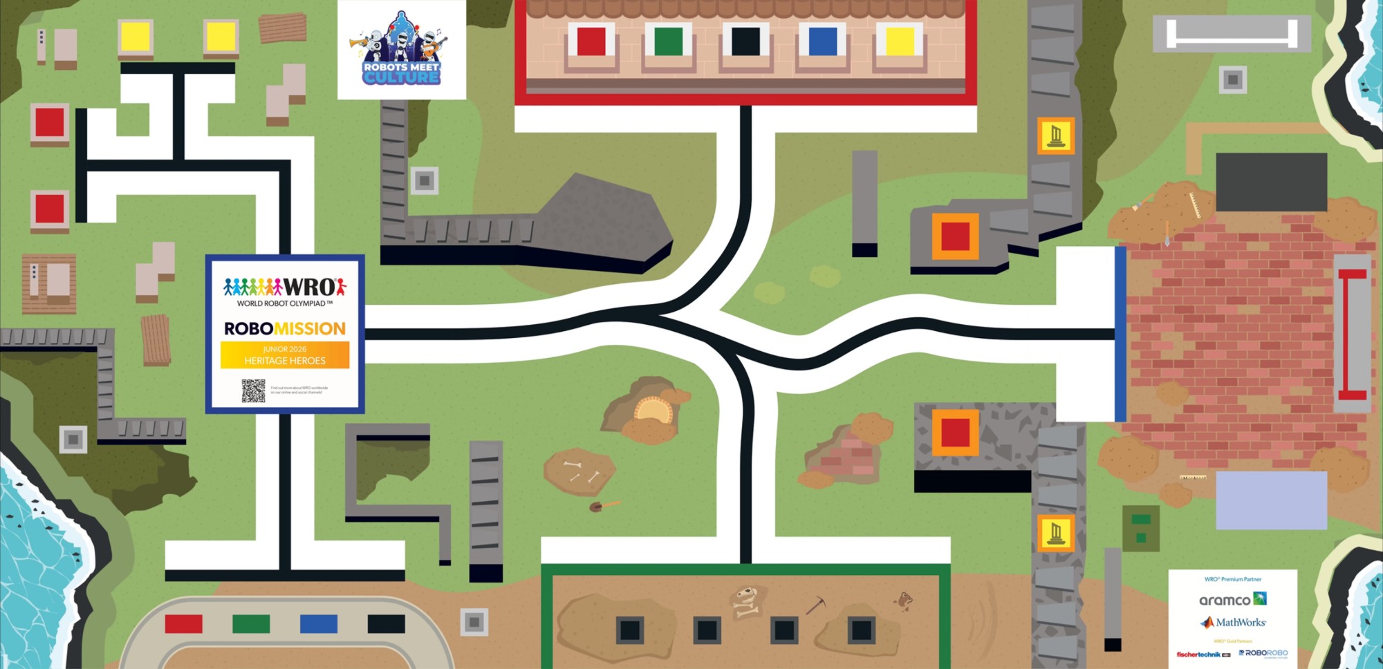 WRO 2026 Heritage Heroes game mat